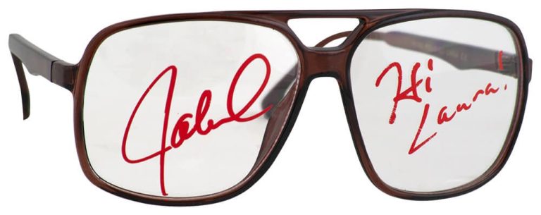 Jaleel White Signed (Urkel) Brown Nerdy Big Frame Eye Glasses w/Hi Laura- SS COA