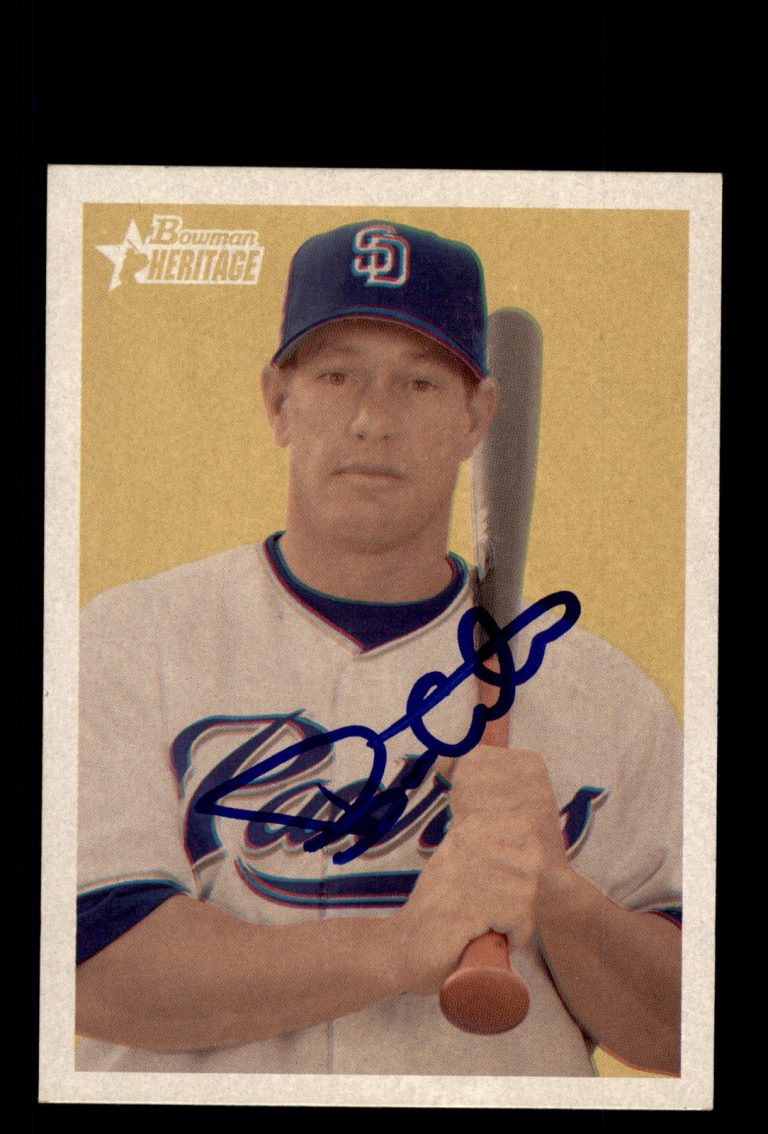 Signed Baseball Card Auto Brian Giles 2006 Bowman Heritage #170 San Diego Padres