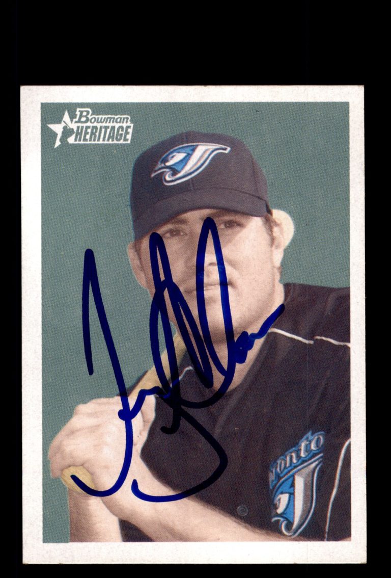 Signed Baseball Card Auto Troy Glaus 2006 Bowman Heritage #8 Toronto Blue Jays