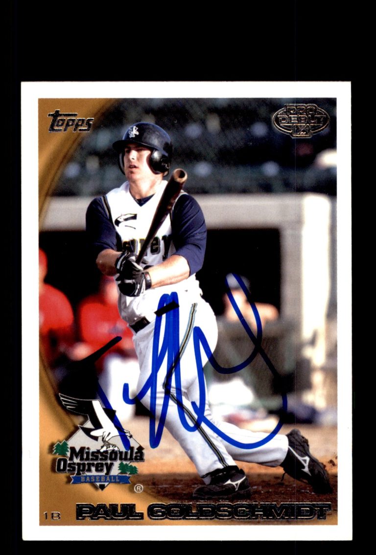 Signed Baseball Card Auto Paul Goldschmidt 2010 Topps Pro Debut #245
