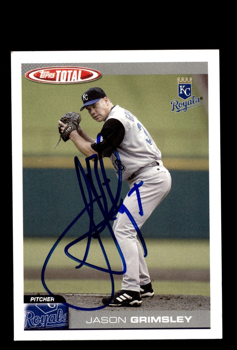 Signed Baseball Card Auto Jason Grimsley 2004 Topps Total #582 Royals