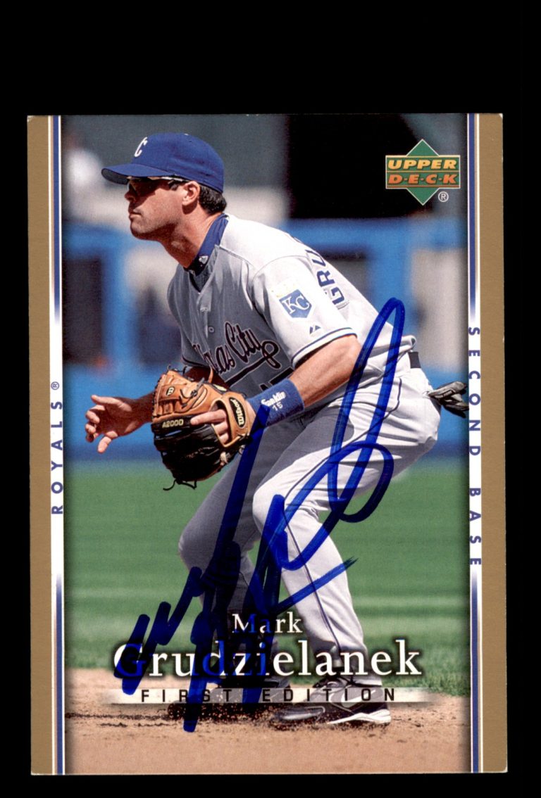 Signed Baseball Card Auto Mark Grudzielanek 2007 Upper Deck First Edition #95