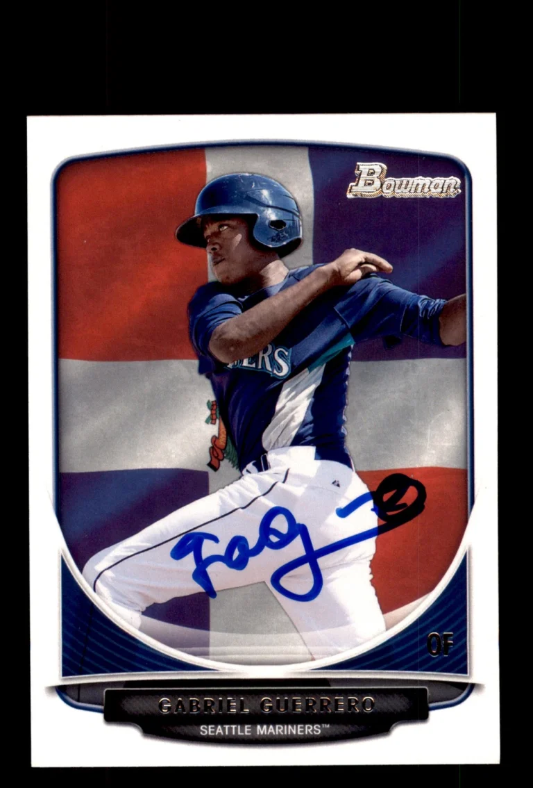 Signed Baseball Card Auto Gabriel Guerrero 2013 Bowman #BP91 Seattle Mariners
