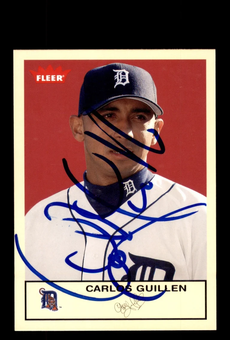 Signed Baseball Card Auto Carlos Guillen 2005 Fleer Tradition #150 Tigers