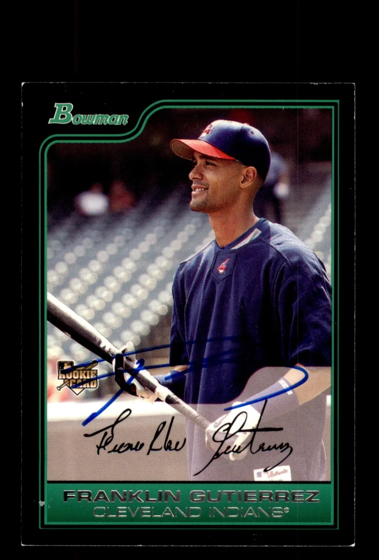 Signed Baseball Card Auto Franklin Gutierrez 2006 Bowman #BDP51 Indians