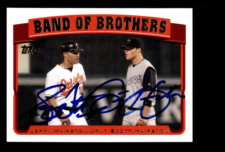 Signed Baseball Card Auto Jerry Hairston Jr Scott Hairston 2005 Topps #693
