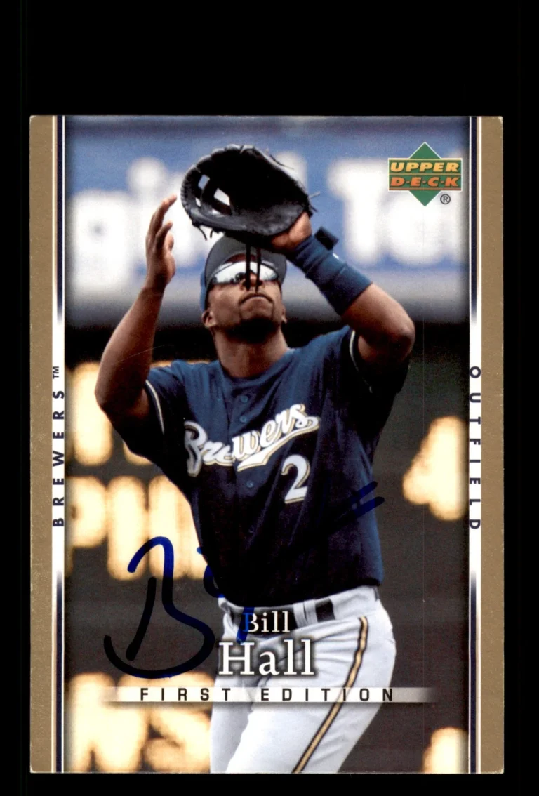 Signed Baseball Card Auto Bill Hall 2007 Upper Deck First Edition #236