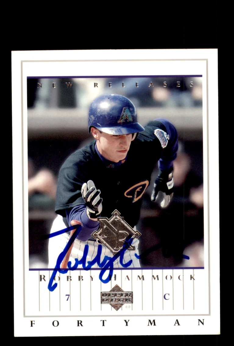 Signed Baseball Card Auto Robby Hammock 2003 Upper Deck 40-Man #921