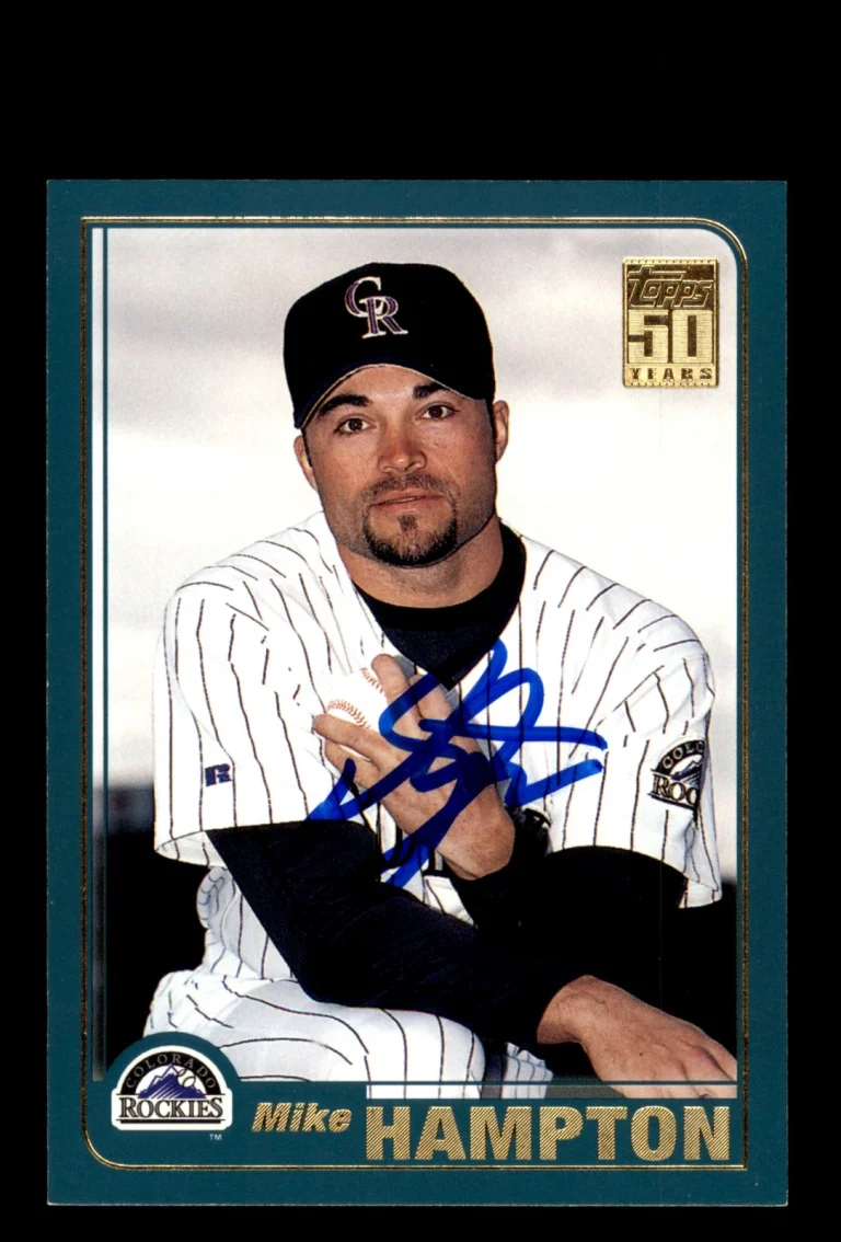 Signed Baseball Card Auto Mike Hampton 2001 Topps #708 Colorado Rockies