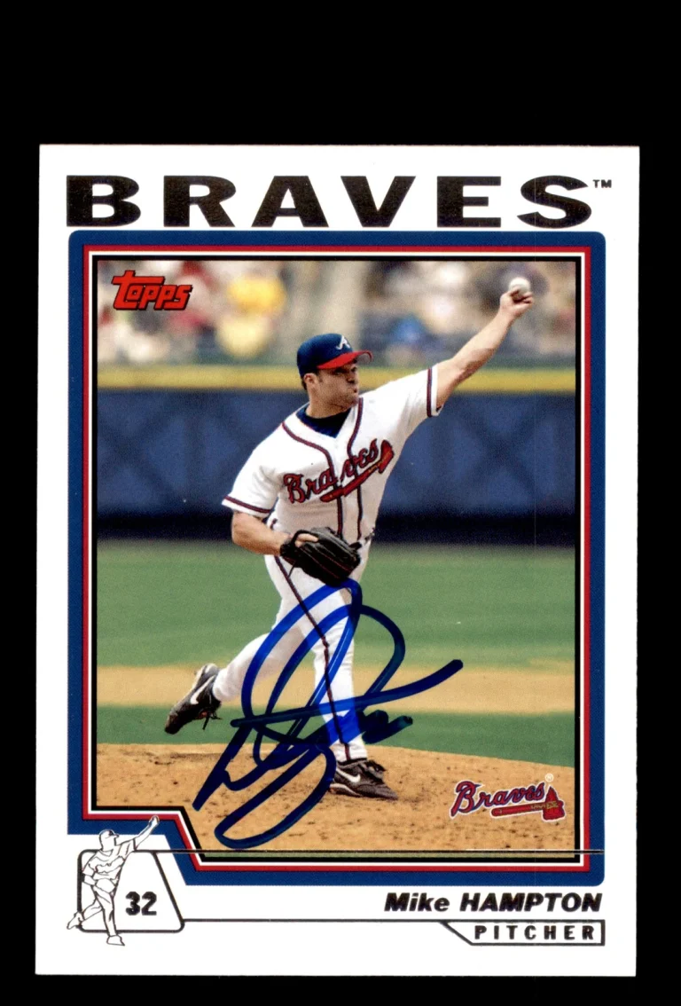 Signed Baseball Card Auto Mike Hampton 2004 Topps #104 Atlanta Braves
