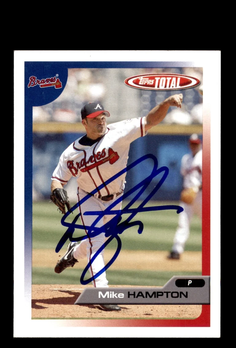 Signed Baseball Card Auto Mike Hampton 2005 Topps Total #93 Atlanta Braves