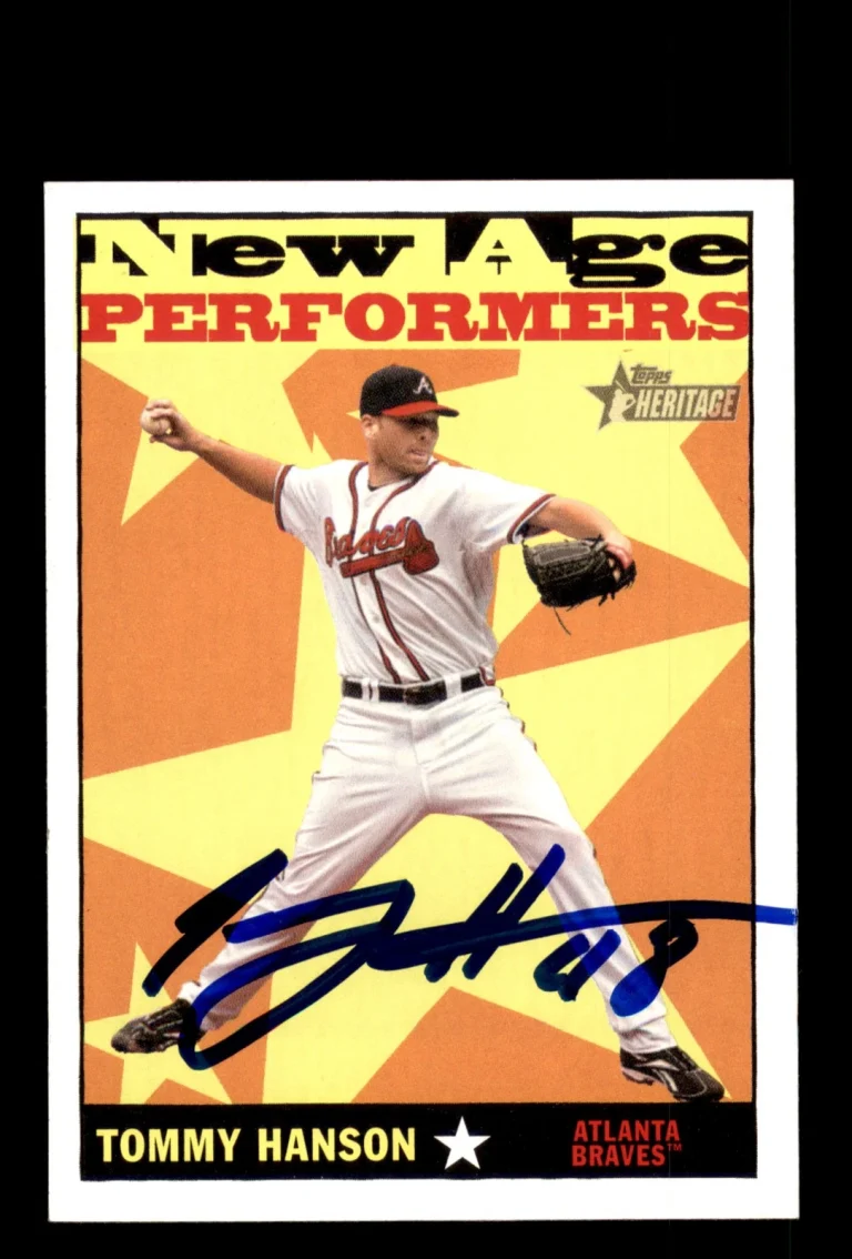 Signed Baseball Card Auto Tommy Hanson 2010 Topps Heritage #NAP4 Atlanta Braves