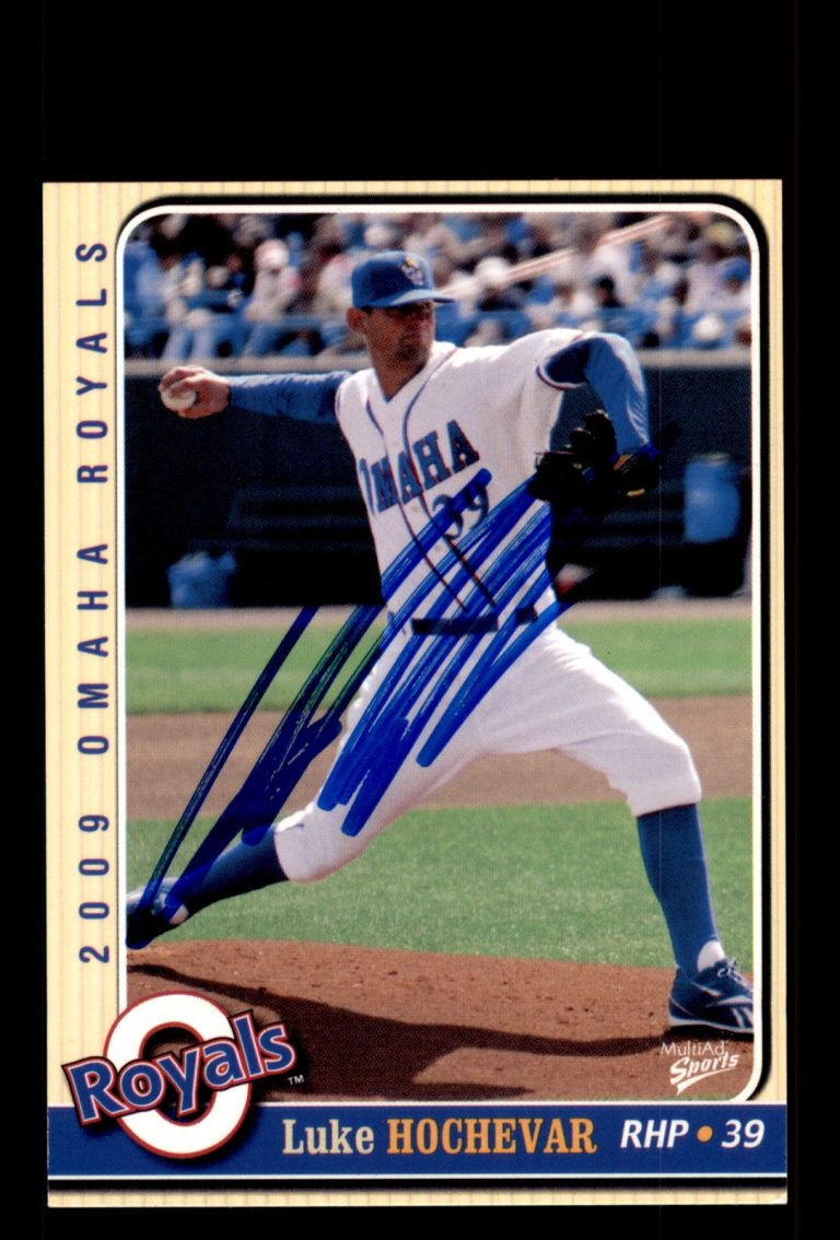 Signed Baseball Card Auto Luke Hochevar 2009 MultiAd Omaha Royals