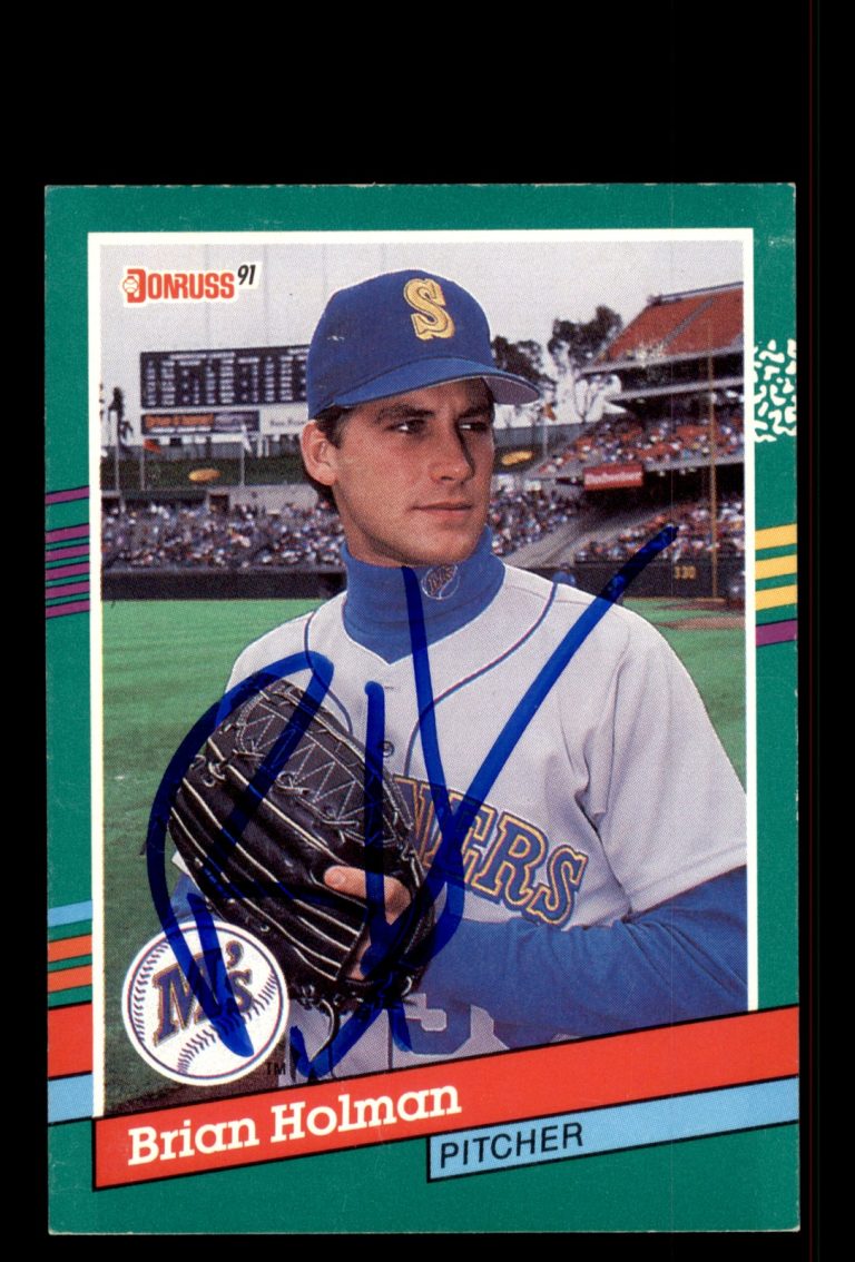 Signed Baseball Card Auto Brian Holman 1991 Donruss #539 Seattle Mariners