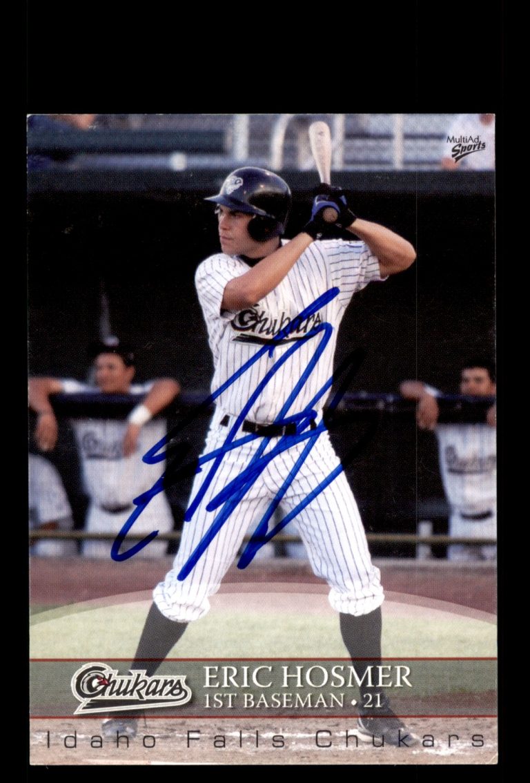 Signed Baseball Card Auto Eric Hosmer 2008 MultiAd Idaho Falls Chukars