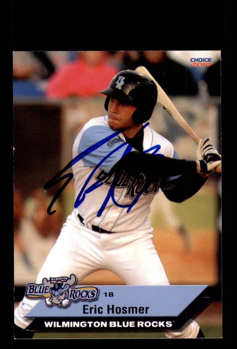 Signed Baseball Card Auto Eric Hosmer 2010 Choice Wilmington Blue Rocks Royals