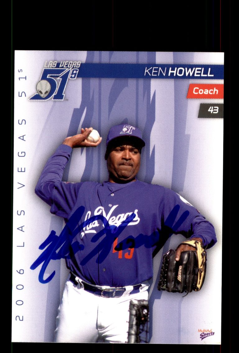 Signed Baseball Card Auto Ken Howell 2006 MultiAd Las Vegas 51s #30