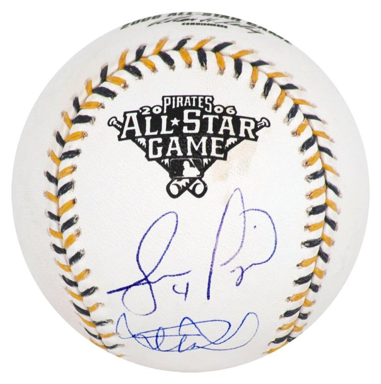 Ichiro Suzuki & Jose Lopez Signed 2006 All Star Game Logo Baseball (Beckett COA)