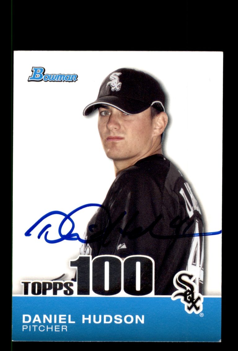 Signed Baseball Card Auto Daniel Hudson 2010 Bowman #TP40 Chicago White Sox
