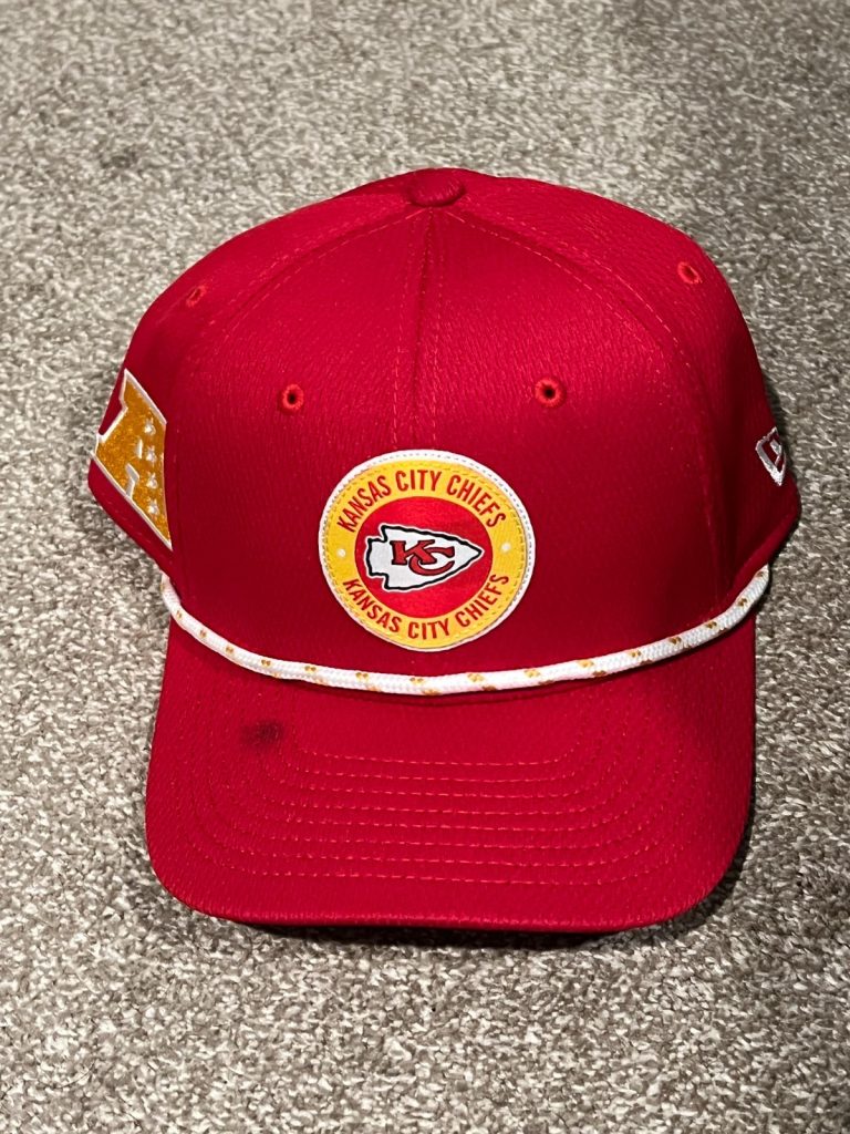 HUNTER NOURZAD GAME USED FOOTBALL HAT KANSAS CITY CHIEFS SNAPBACK