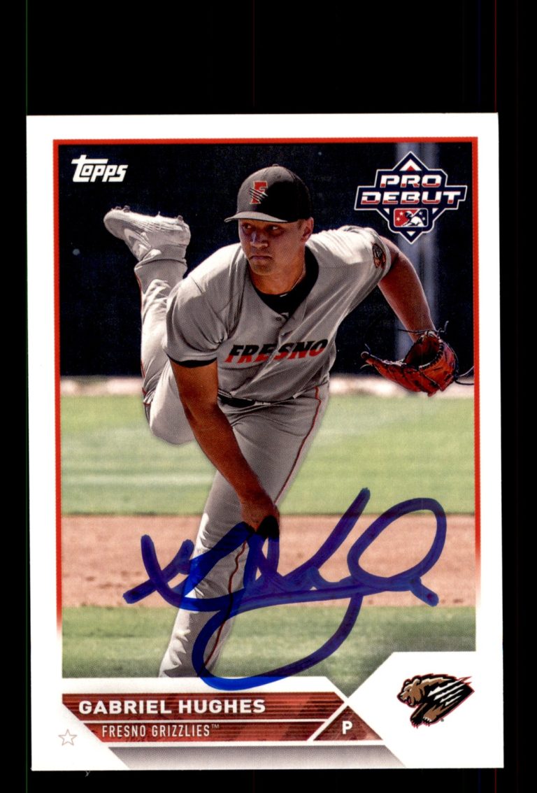 Signed Baseball Card Auto Gabriel Hughes 2023 Topps Pro Debut #PD-66