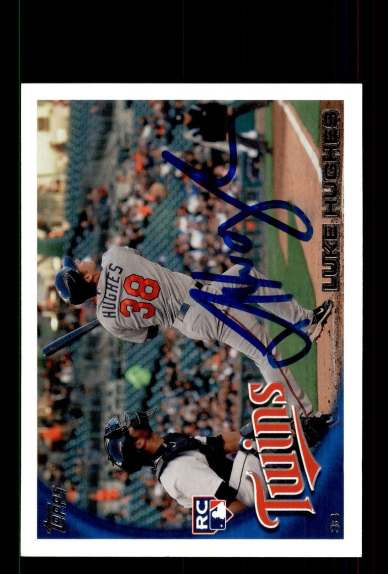 Signed Baseball Card Auto Luke Hughes 2010 Topps Update #US-109 Minnesota Twins