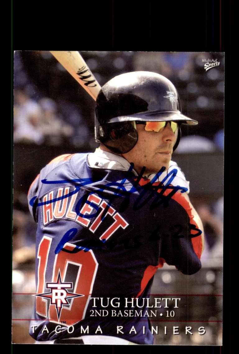 Signed Baseball Card Auto Tug Hulett 2008 MultiAd Tacoma Rainiers