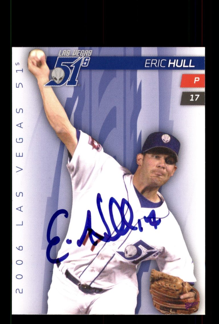 Signed Baseball Card Auto Eric Hull 2006 MultiAd Las Vegas 51s MILB