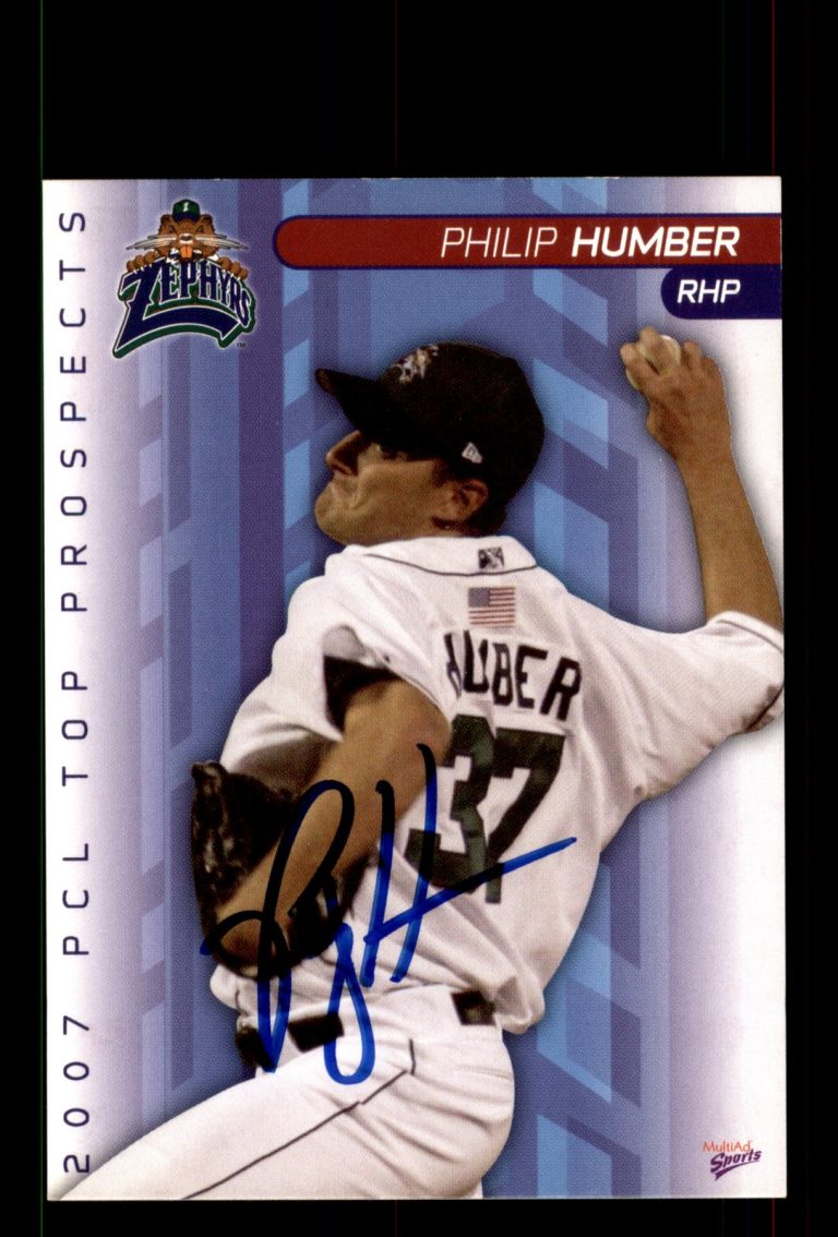 Signed Baseball Card Auto Philip Humber 2007 Pacific Coast League Top Prospects