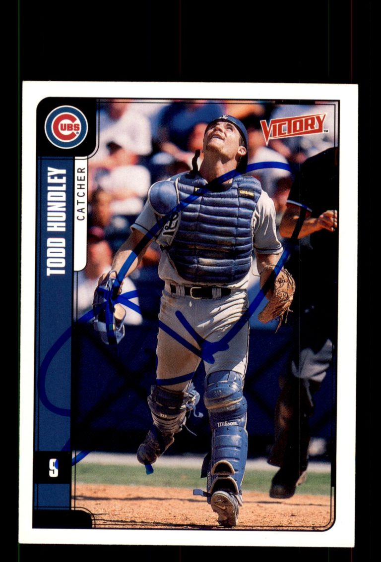 Signed Baseball Card Auto Todd Hundley 2001 Upper Deck Victory #334 Chicago Cubs