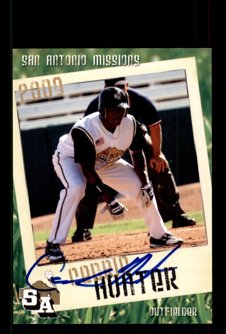 Signed Baseball Card Auto Cedric Hunter 2009 Grandstand San Antonio Missions