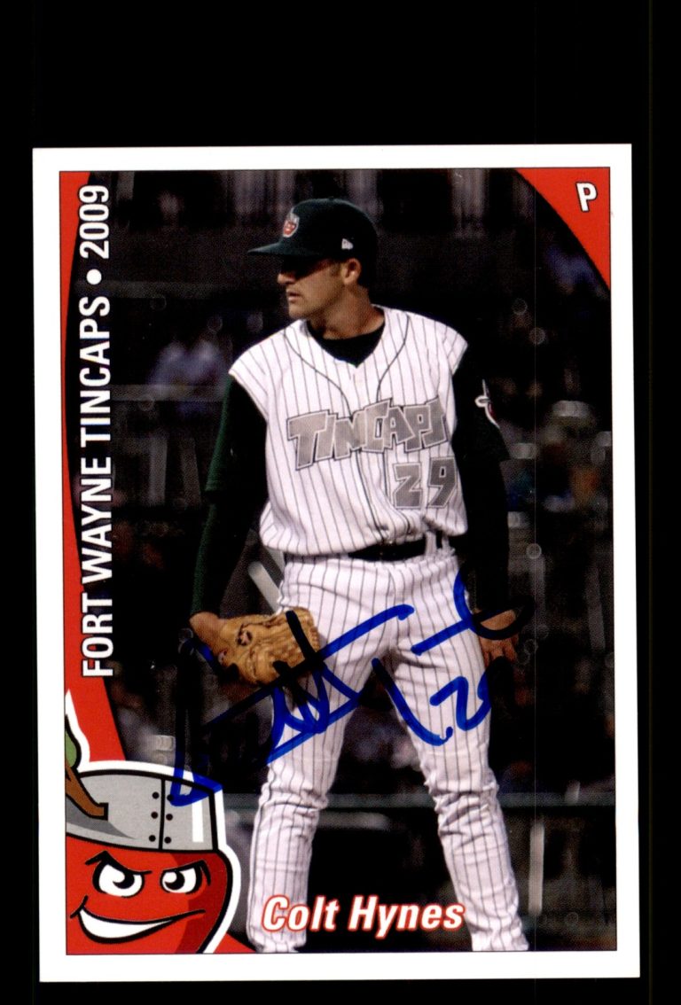 Signed Baseball Card Auto Colt Hynes 2009 Fort Wayne TinCaps