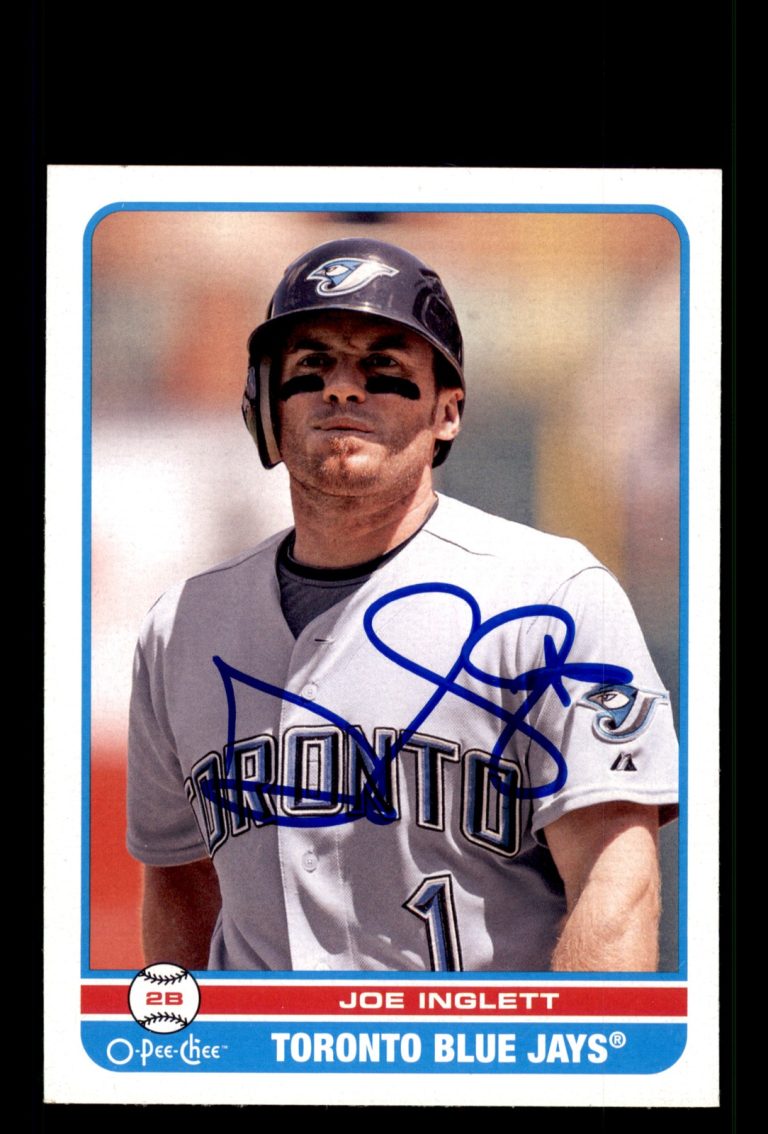 Signed Baseball Card Auto Joe Inglett 2009 O-Pee-Chee #446 Toronto Blue Jays