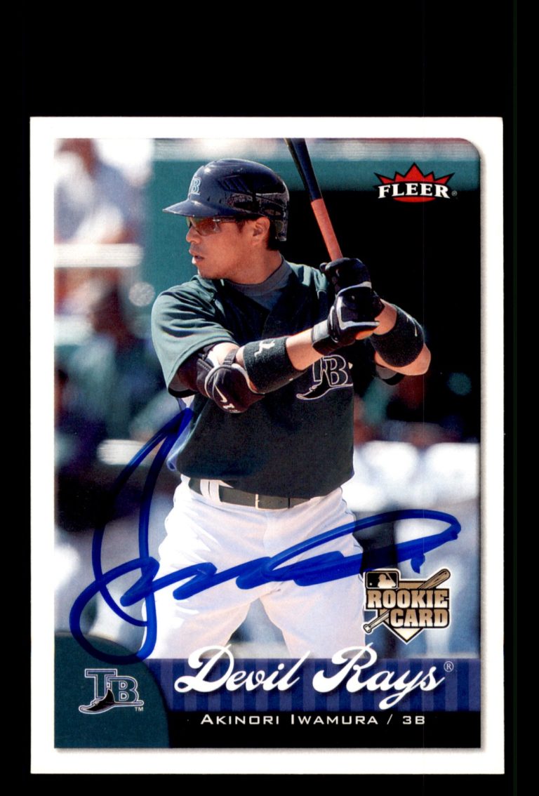 Signed Baseball Card Auto Akinori Iwamura 2007 Fleer #430 Tampa Bay Devil Rays