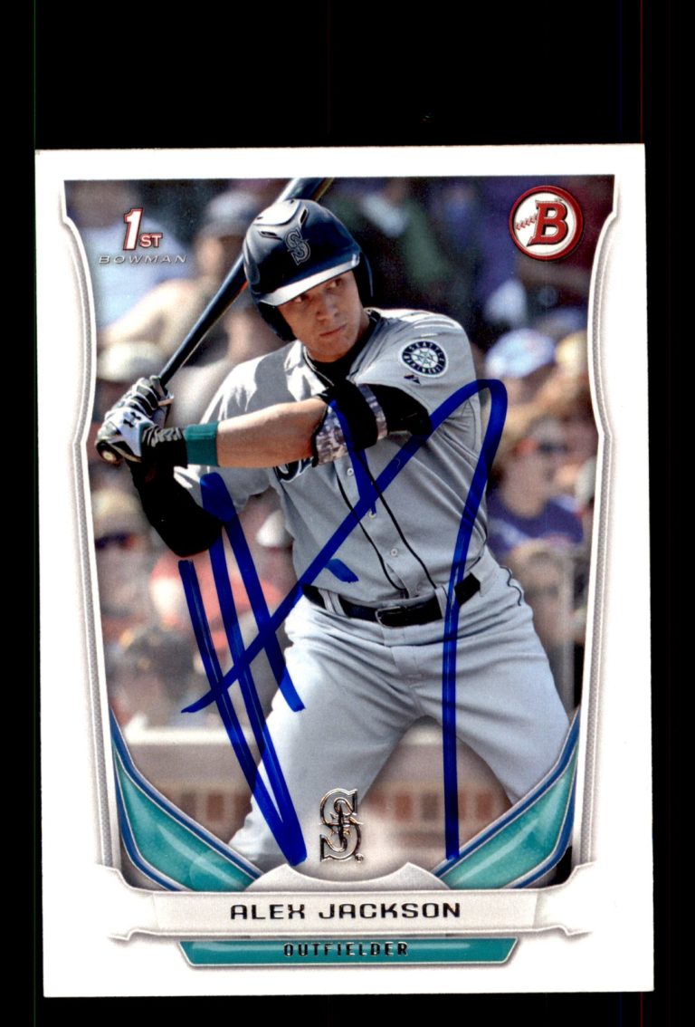 Signed Baseball Card Auto Alex Jackson 2014 Bowman Draft #DP3 Seattle Mariners