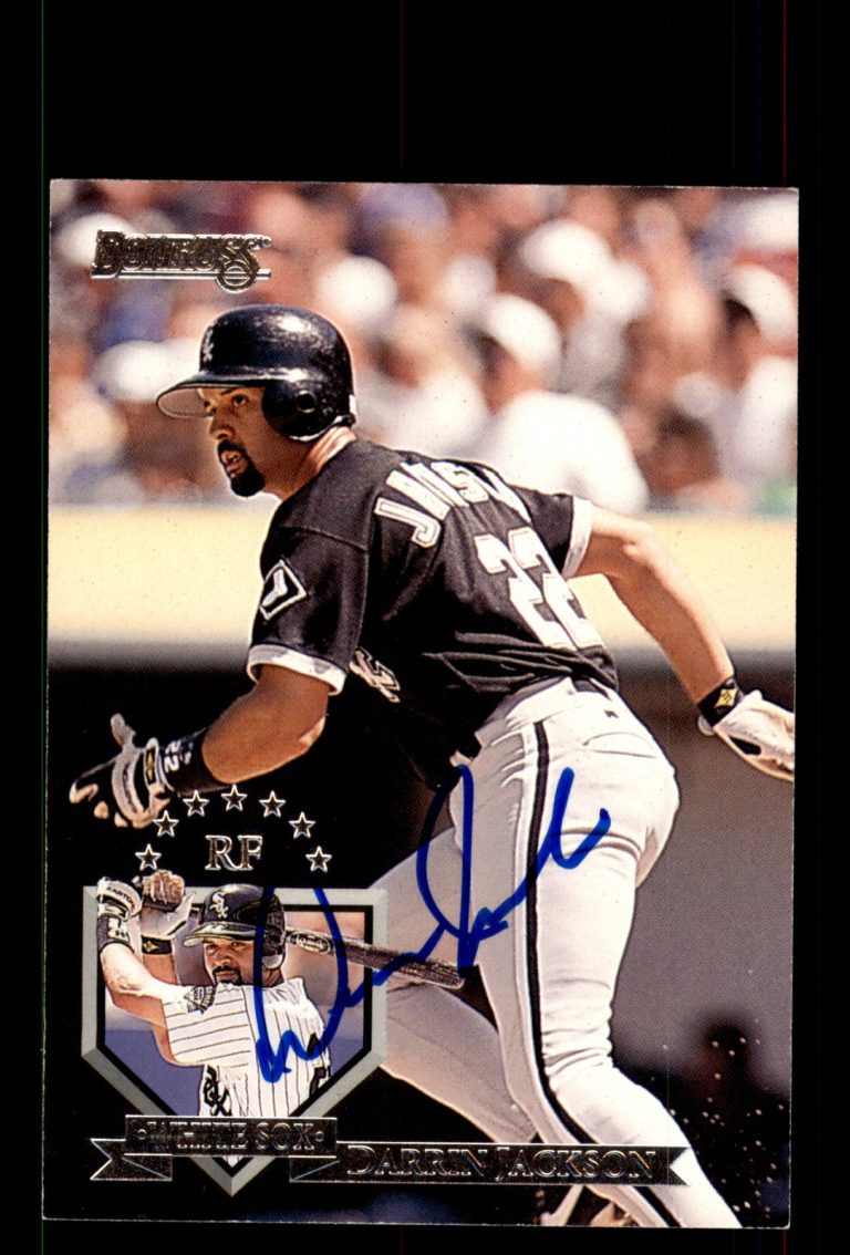 Signed Baseball Card Auto Darrin Jackson 1995 Donruss #384 Chicago White Sox