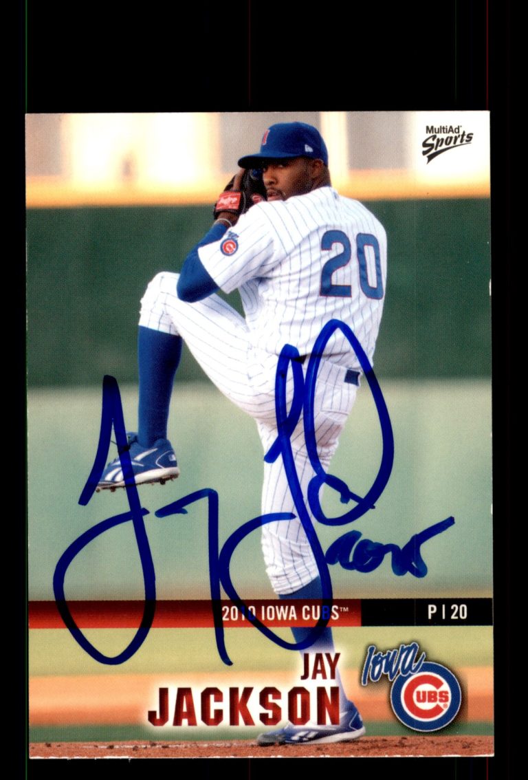 Signed Baseball Card Auto Jay Jackson 2010 MultiAd Iowa Cubs