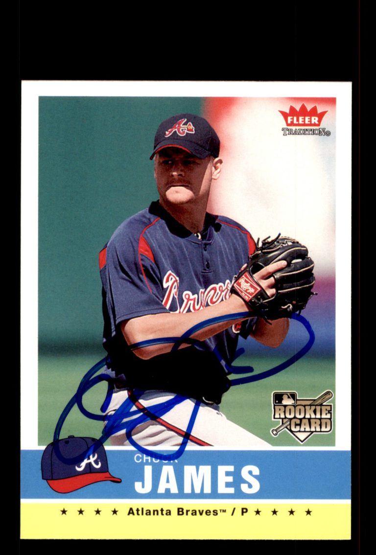 Signed Baseball Card Auto Chuck James 2006 Fleer Tradition #6 Atlanta Braves