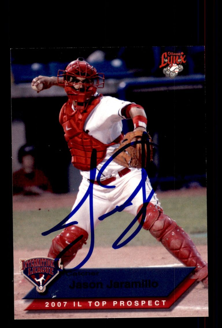 Signed Baseball Card Auto Jason Jaramillo 2007 International League All-Stars