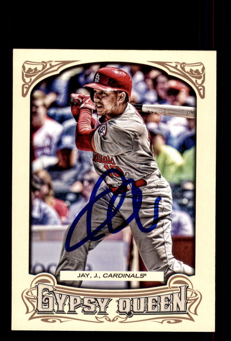 Signed Baseball Card Auto Jon Jay 2014 Topps Gypsy Queen #120 Cardinals