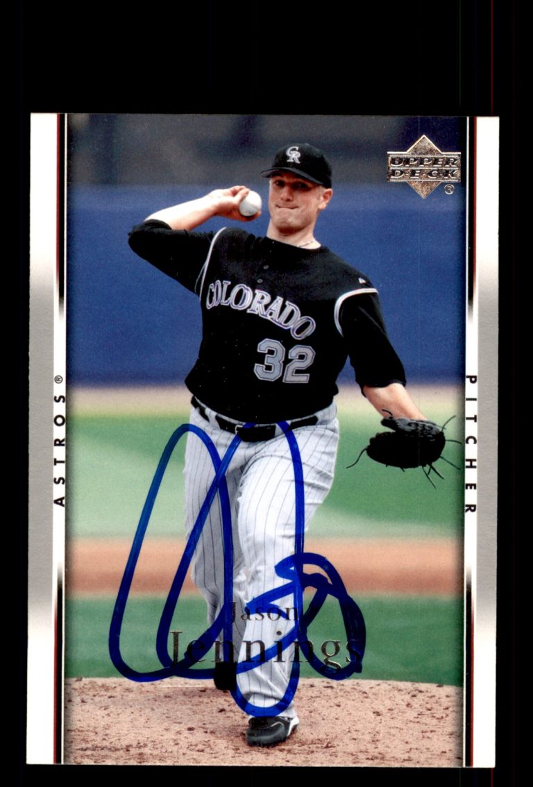 Signed Baseball Card Auto Jason Jennings 2007 Upper Deck #311 Houston Astros