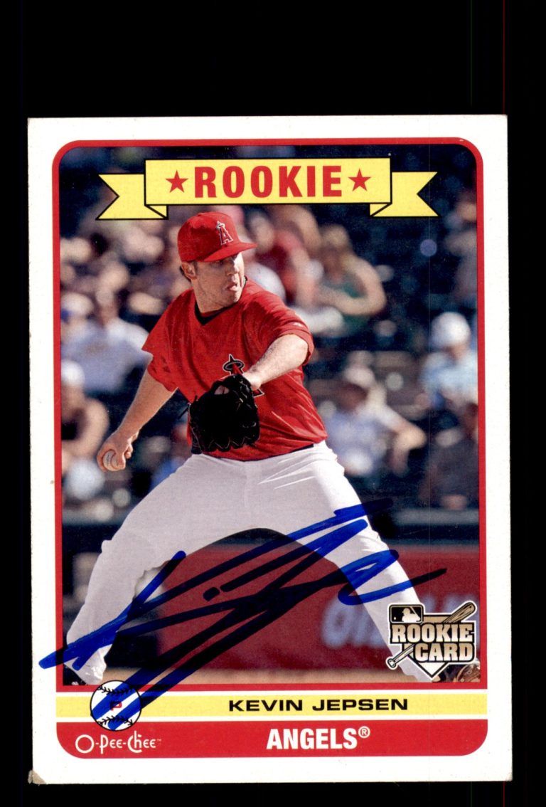 Signed Baseball Card Auto Kevin Jepsen 2009 O-Pee-Chee #566 Los Angeles Angels