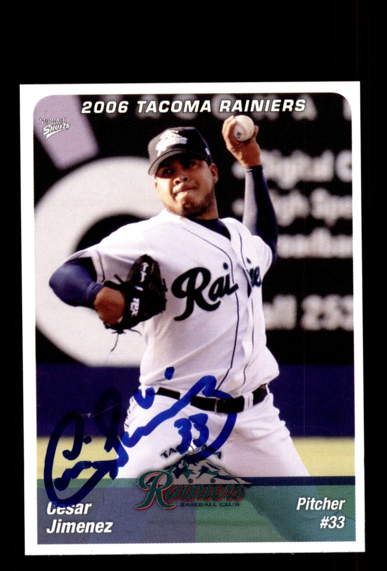 Signed Baseball Card Auto Cesar Jimenez 2006 MultiAd Tacoma Rainiers