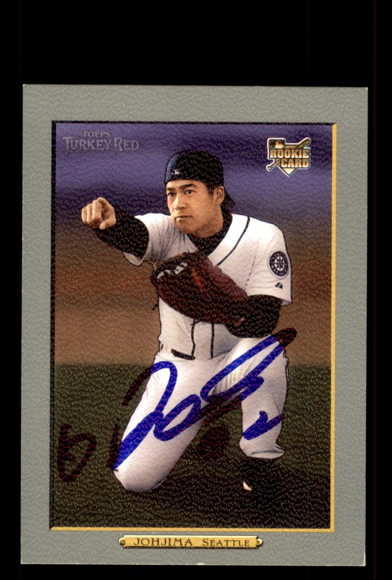 Signed Baseball Card Auto Kenji Johjima 2006 Topps Turkey Red #623 Japan