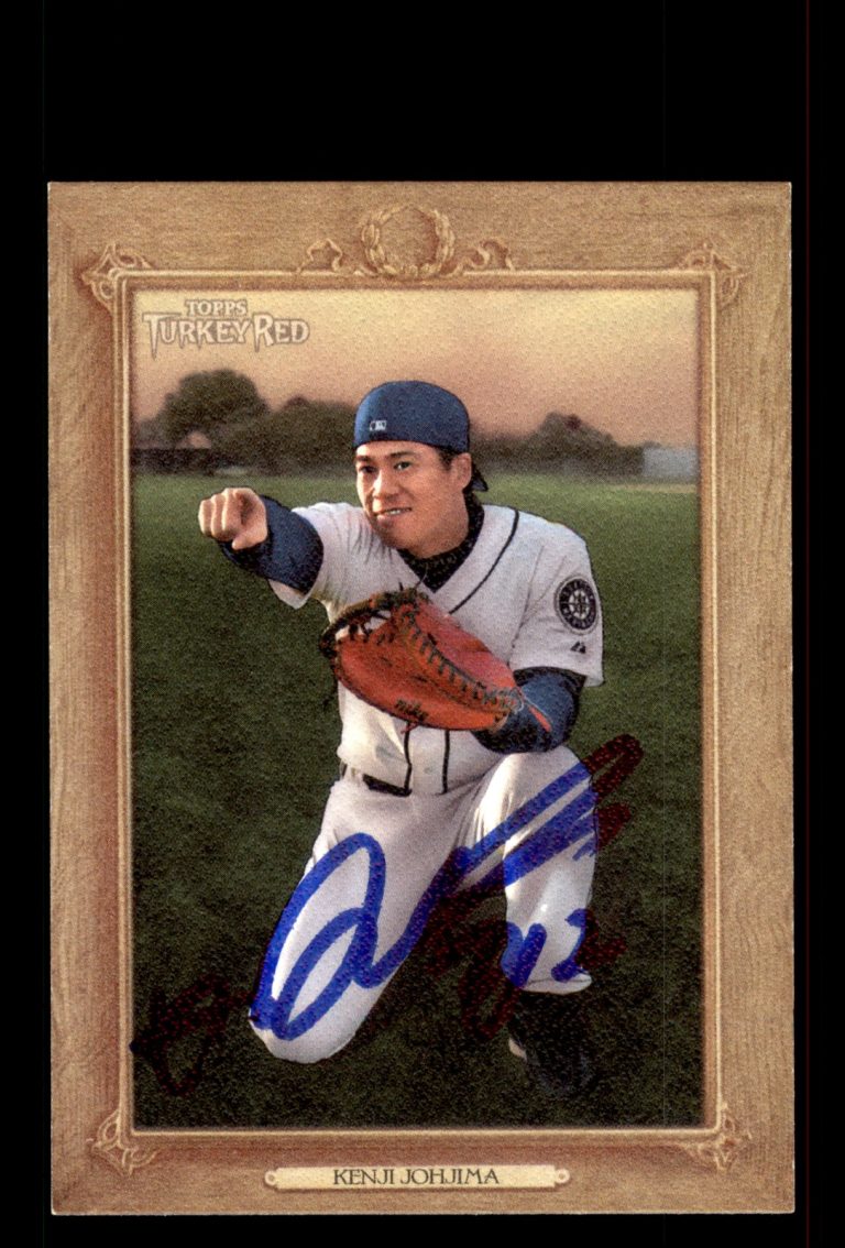 Signed Baseball Card Auto Kenji Johjima 2007 Topps Turkey Red #11 Mariners