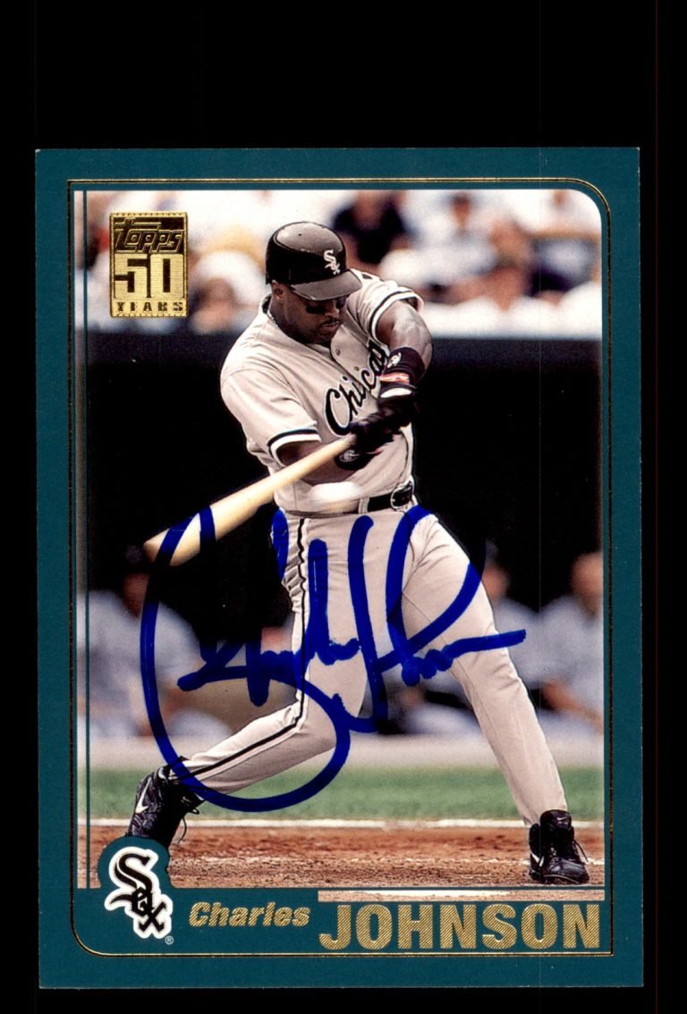 Signed Baseball Card Auto Charles Johnson 2001 Topps #143 Chicago White Sox