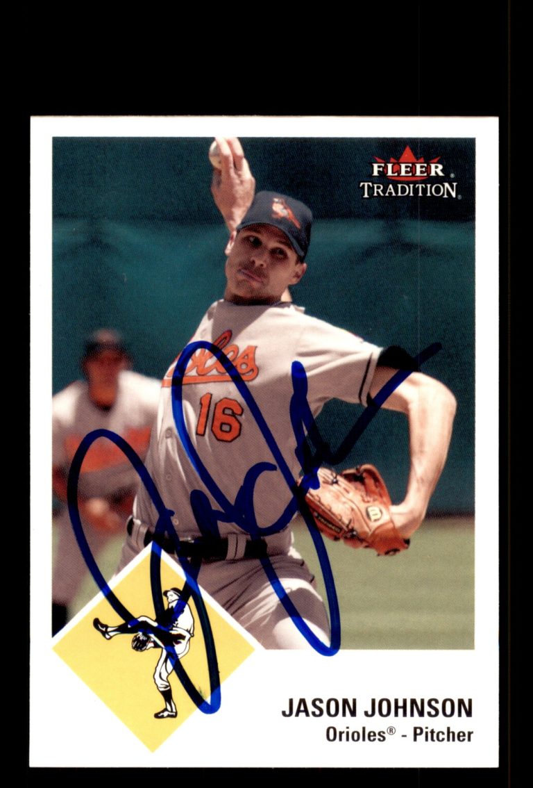 Signed Baseball Card Auto Jason Johnson 2003 Fleer Tradition #U180 Orioles