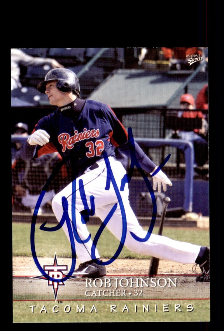 Signed Baseball Card Auto Rob Johnson 2008 MultiAd Tacoma Rainiers