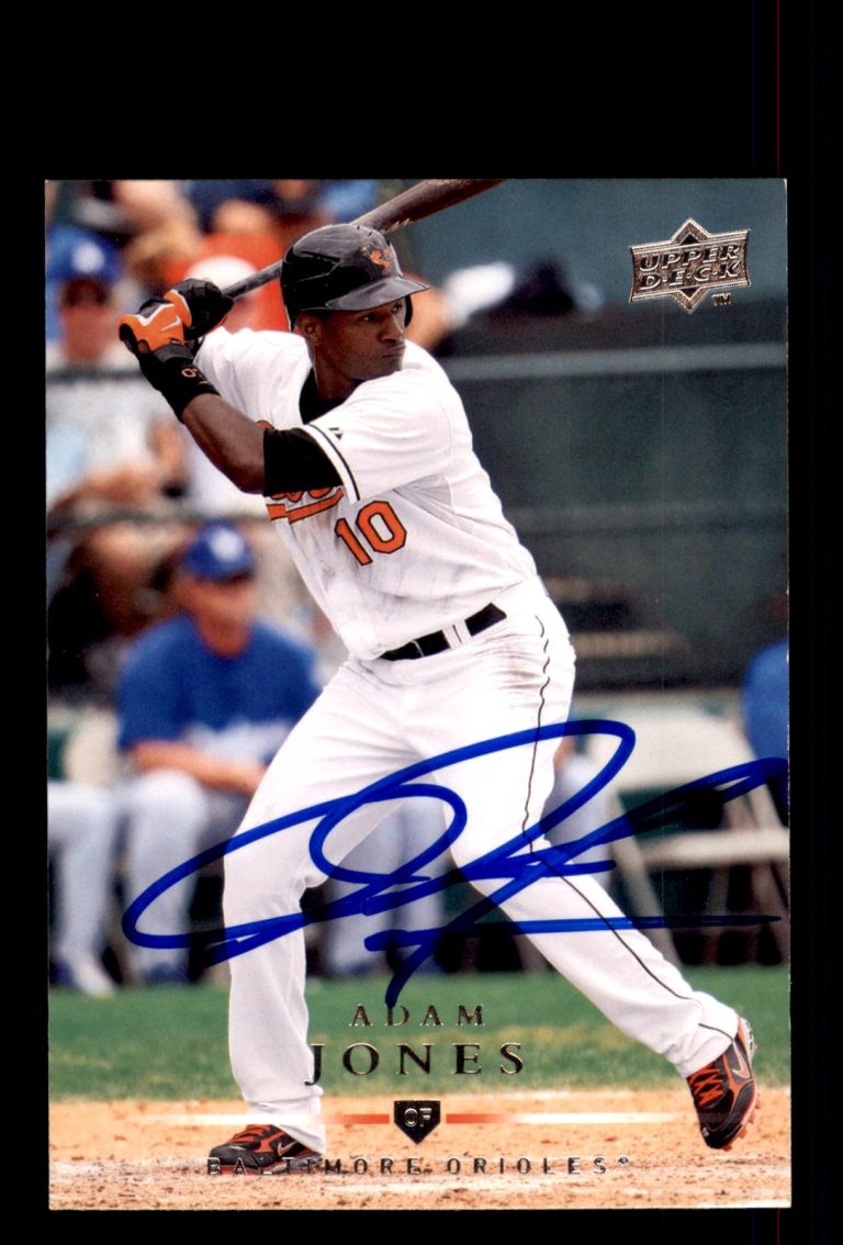 Signed Baseball Card Auto Adam Jones 2008 Upper Deck #420 Baltimore Orioles