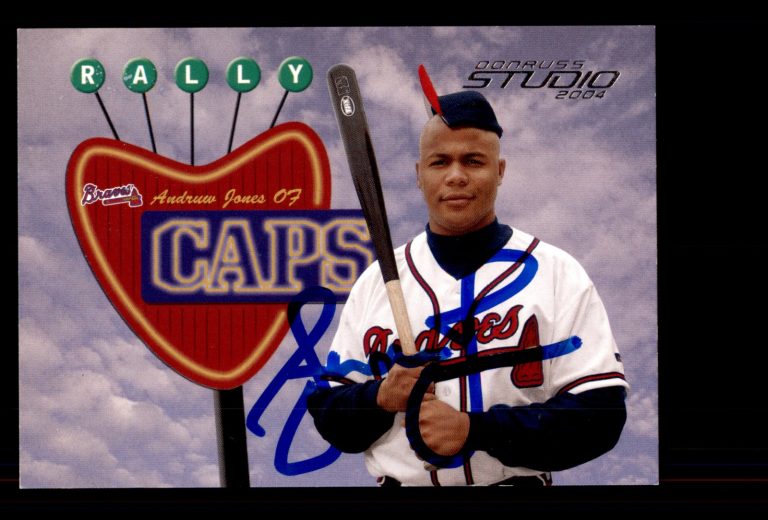 Signed Baseball Card Auto Andruw Jones 2004 Donruss Studio #RC-5 Atlanta Braves